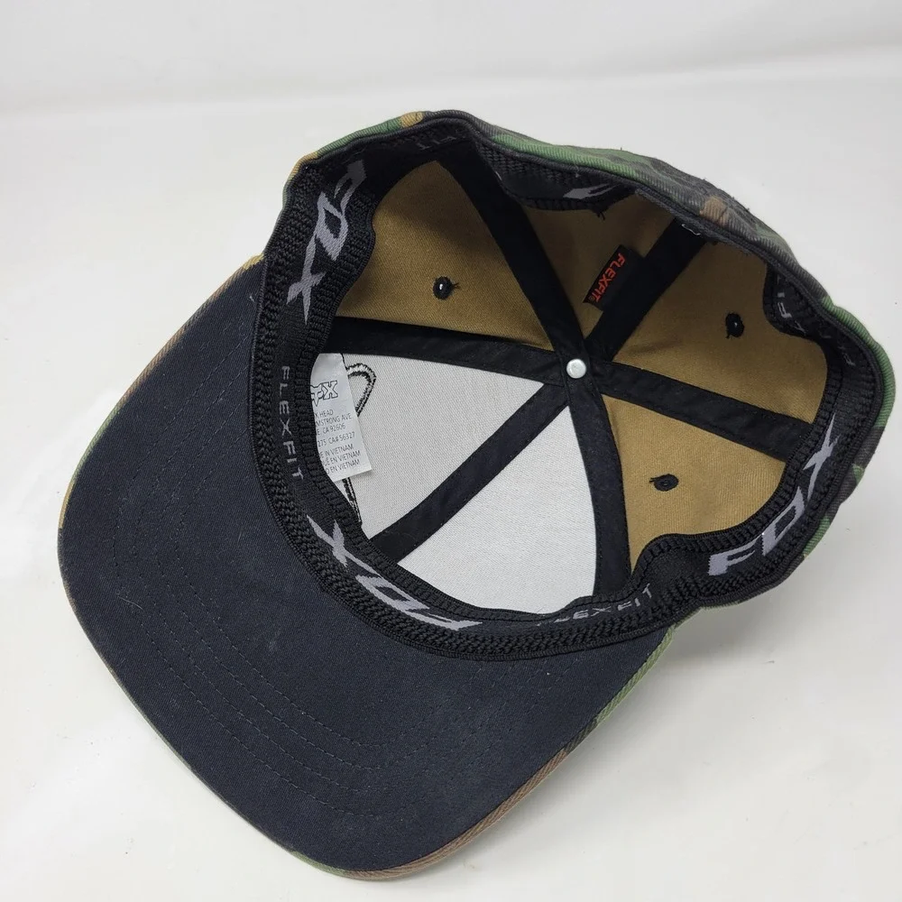 Fox Racing Youth Flexfit Camo Hat Woodland Camouflage Embroidered Logo OSFM